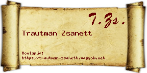 Trautman Zsanett névjegykártya