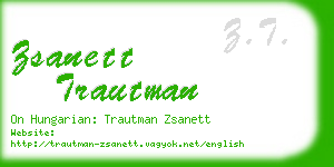 zsanett trautman business card